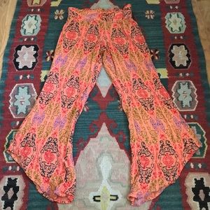 Free People Printed Boho Cropped Pants Size XS